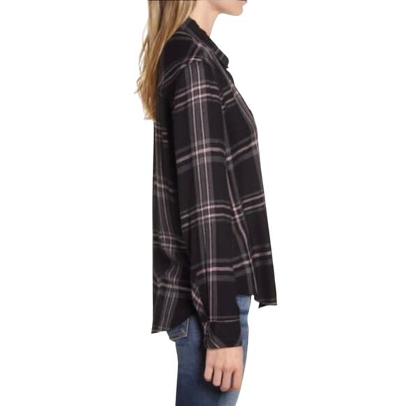Rails Onyx Slate Blush Hunter Plaid Button Down Top - Picture 2 of 11